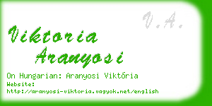 viktoria aranyosi business card